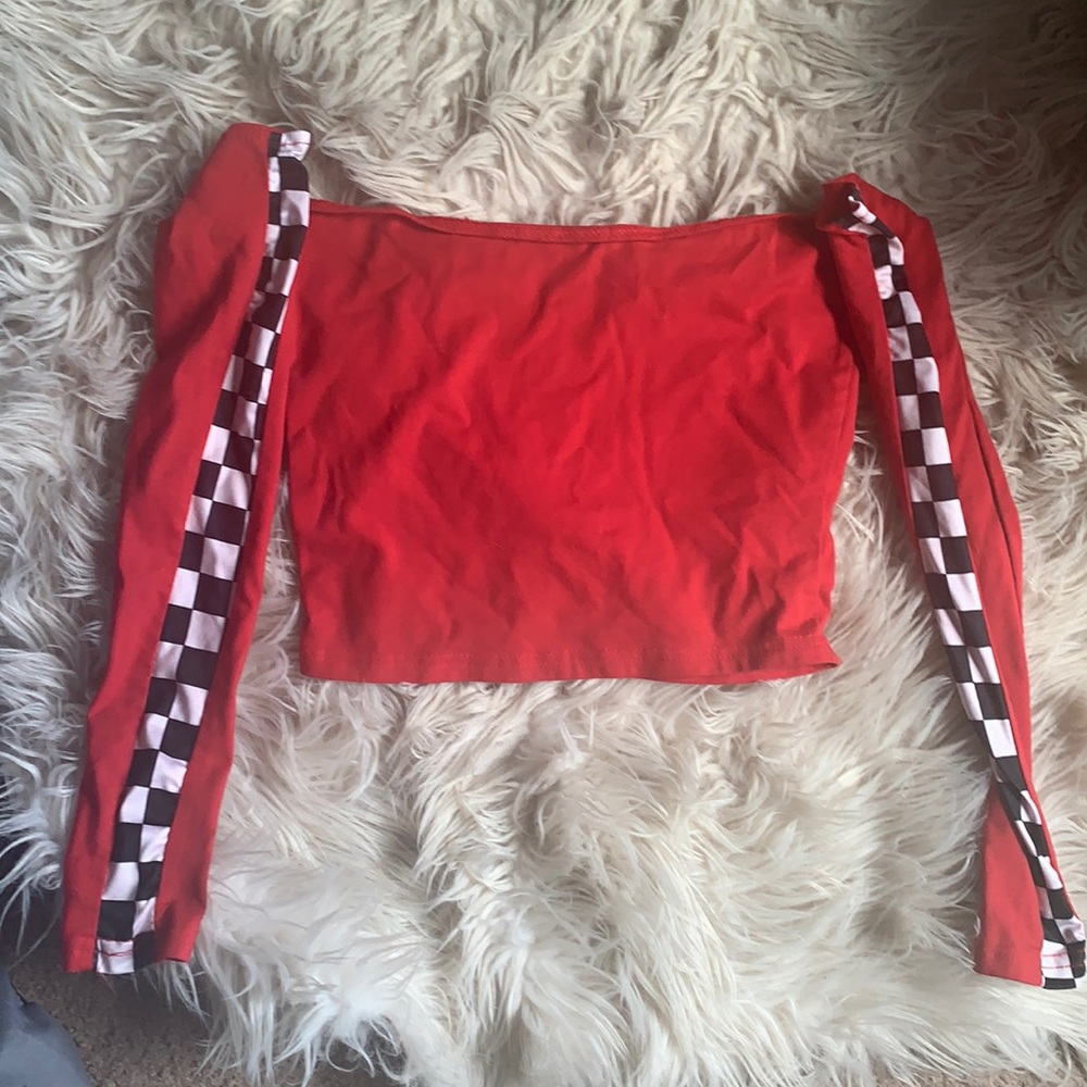 Off the shoulder crop top